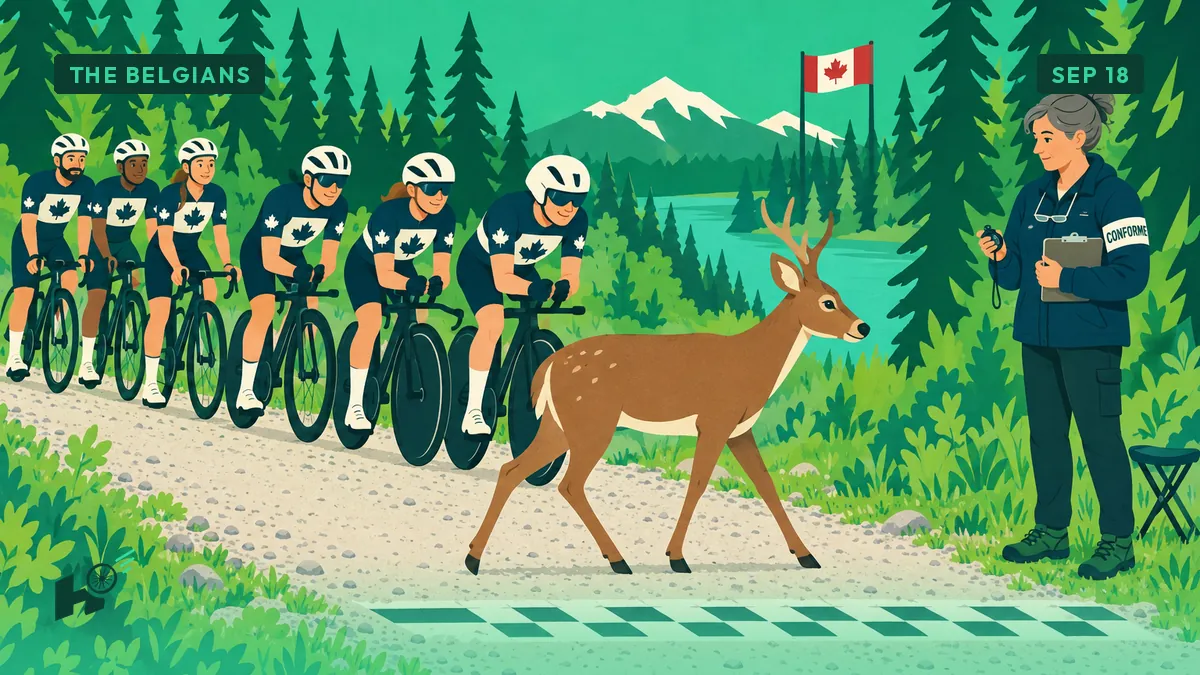 A deer halts the Belgians’ course recon, and Myriam notes the order of events