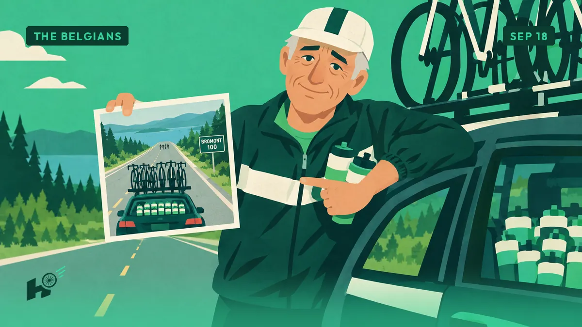 A hundred kilometres to Bromont, and Rik is watching the mechanic’s car