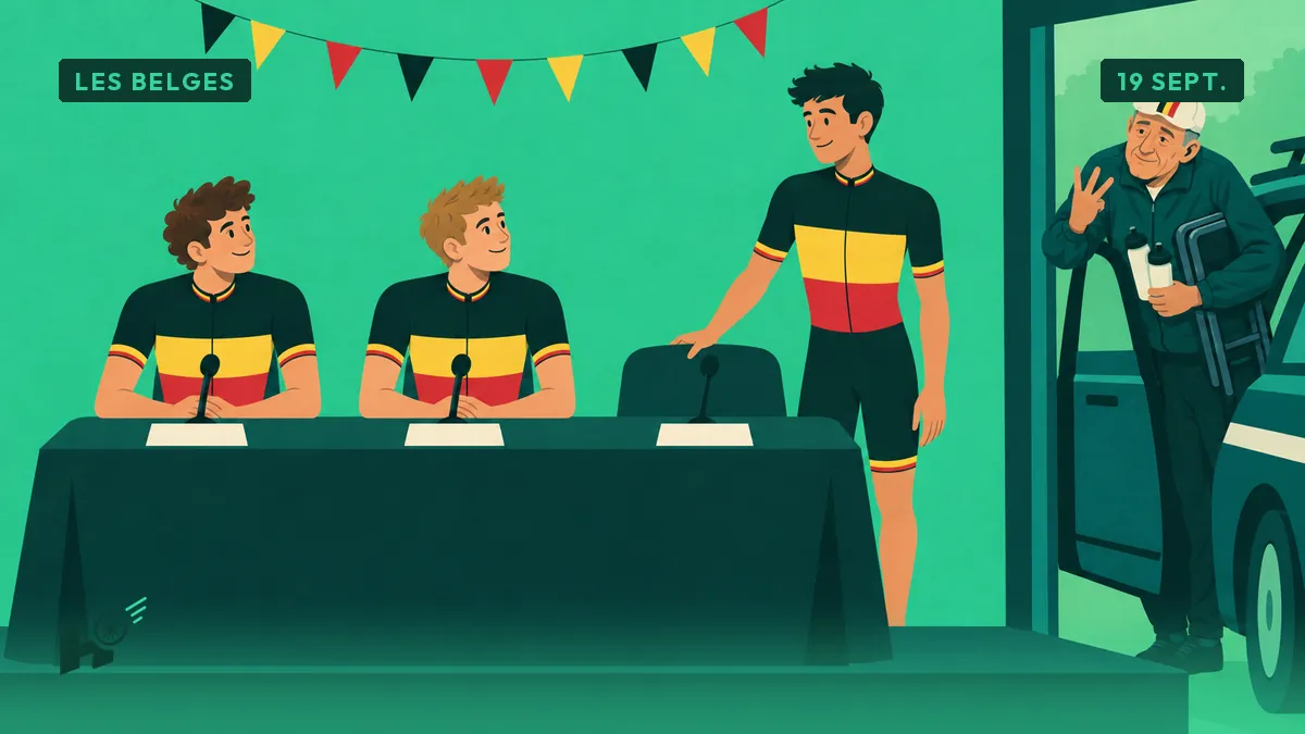 Deux chaises pour trois rouleurs belges, et Rik se met à compter les places