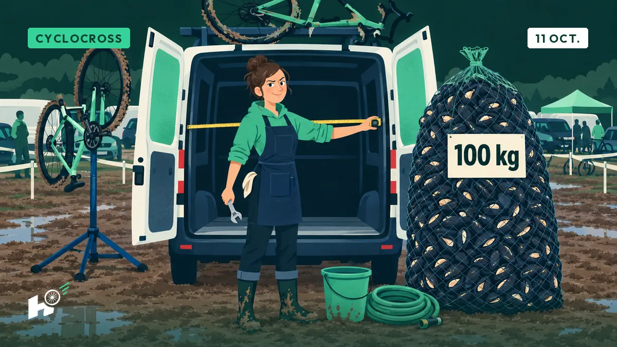 Lucinda Brand gagne 100 kilos de moules à Termonde, Sandrine mesure la camionnette